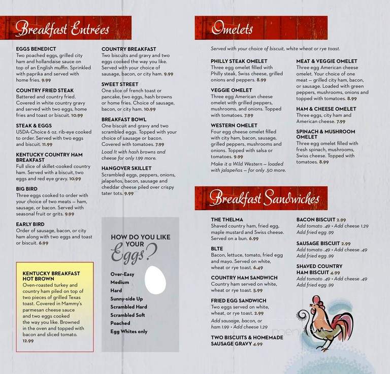 Mammy's Kitchen - Bardstown, KY menu_pic
