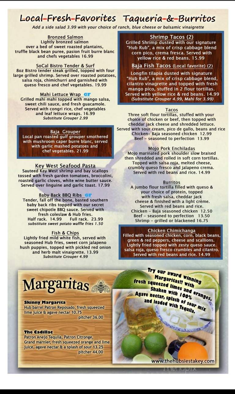 The Hub Baja Grill - Sarasota, FL menu_pic