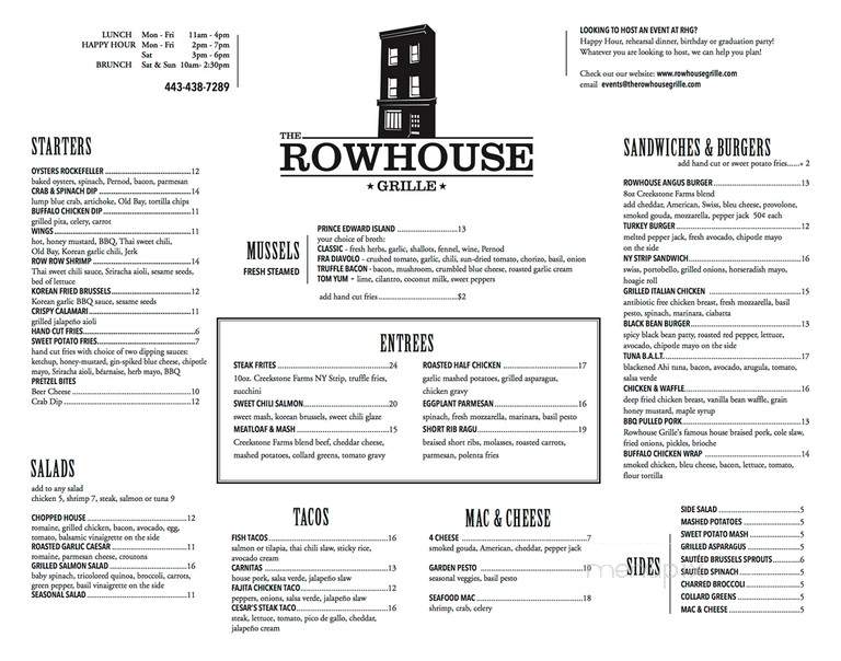 Rowhouse Grille - Baltimore, MD