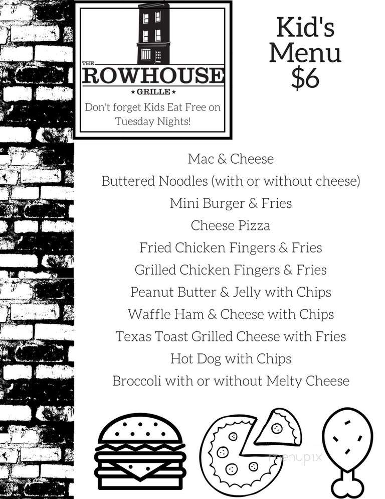 Rowhouse Grille - Baltimore, MD menu_pic