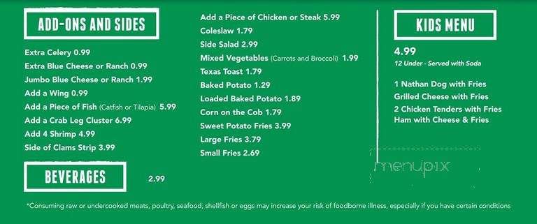 The Tavern @ J.R. Crickets - Atlanta, GA menu_pic
