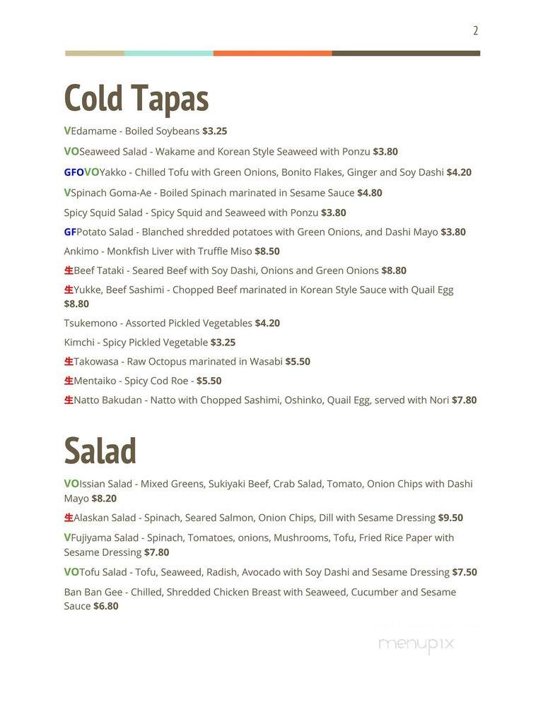Issian - Seattle, WA menu_pic