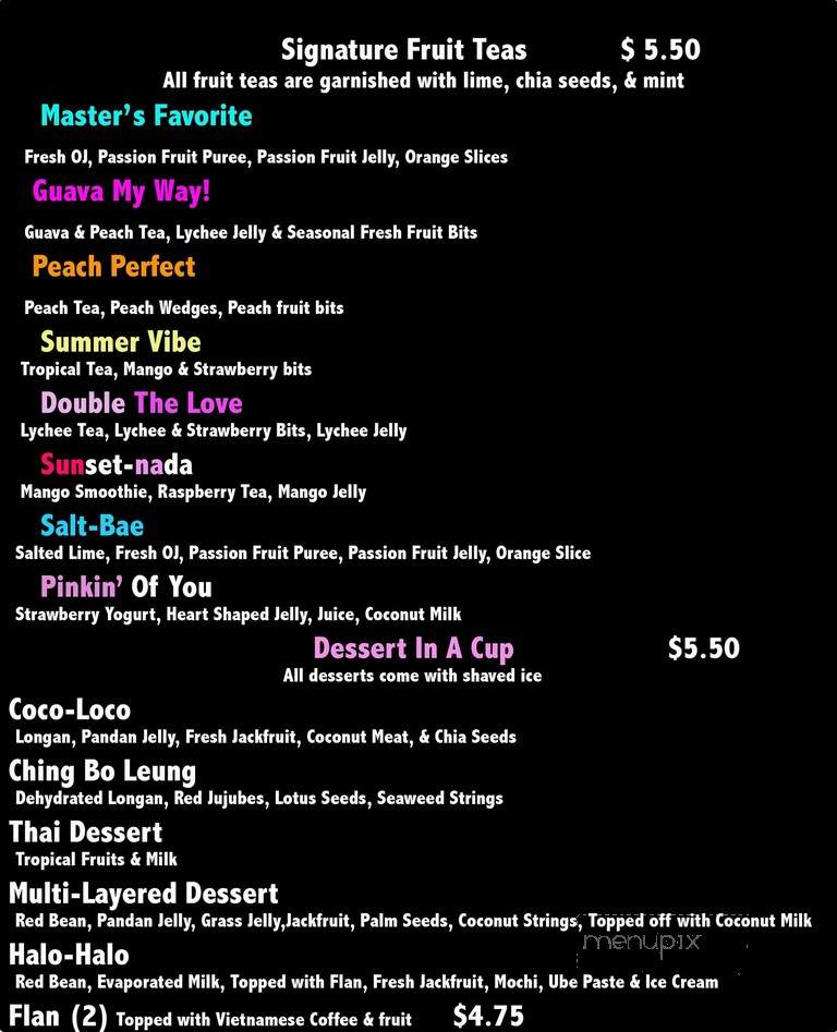 Cafe Expresso West - Greensboro, NC menu_pic