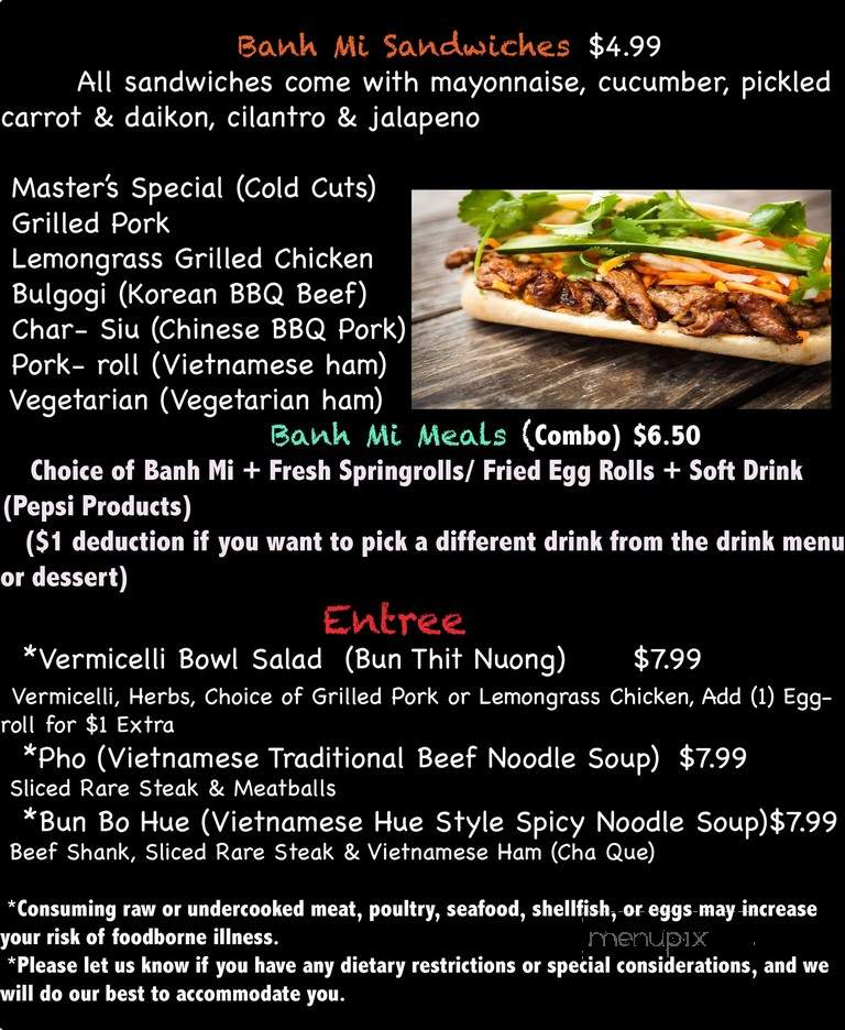 Cafe Expresso West - Greensboro, NC menu_pic