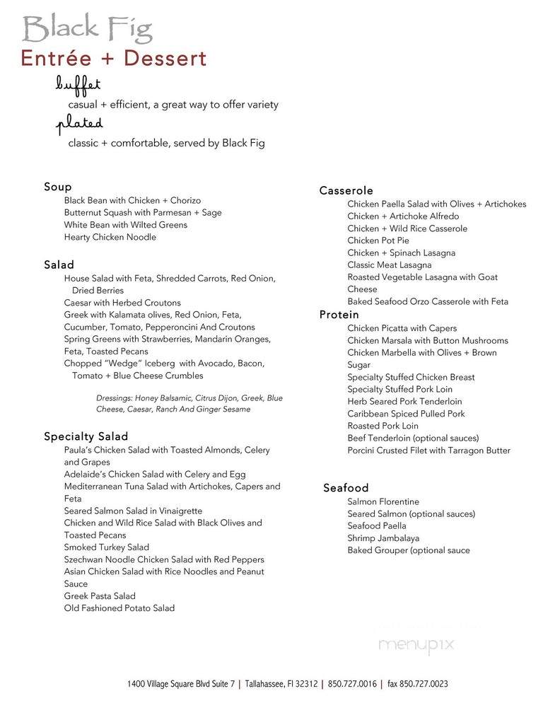 The Black Fig - Tallahassee, FL menu_pic