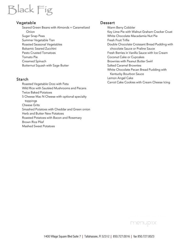 The Black Fig - Tallahassee, FL menu_pic