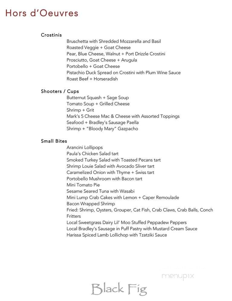 The Black Fig - Tallahassee, FL menu_pic