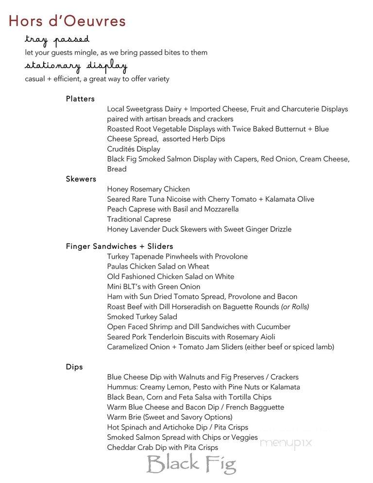 The Black Fig - Tallahassee, FL menu_pic