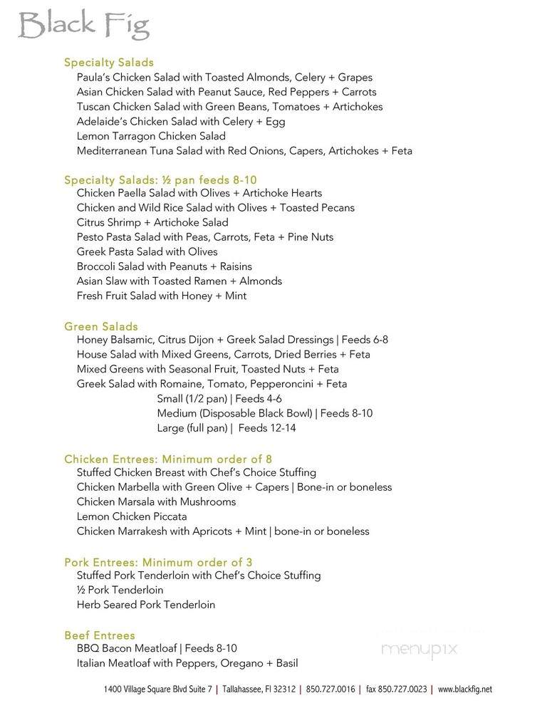 The Black Fig - Tallahassee, FL menu_pic