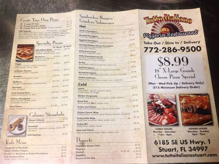 Tutto Italiano - Stuart, FL menu_pic