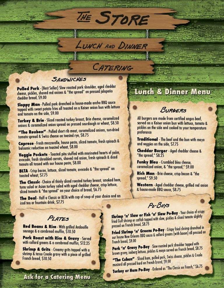 The Store - New Orleans, LA menu_pic