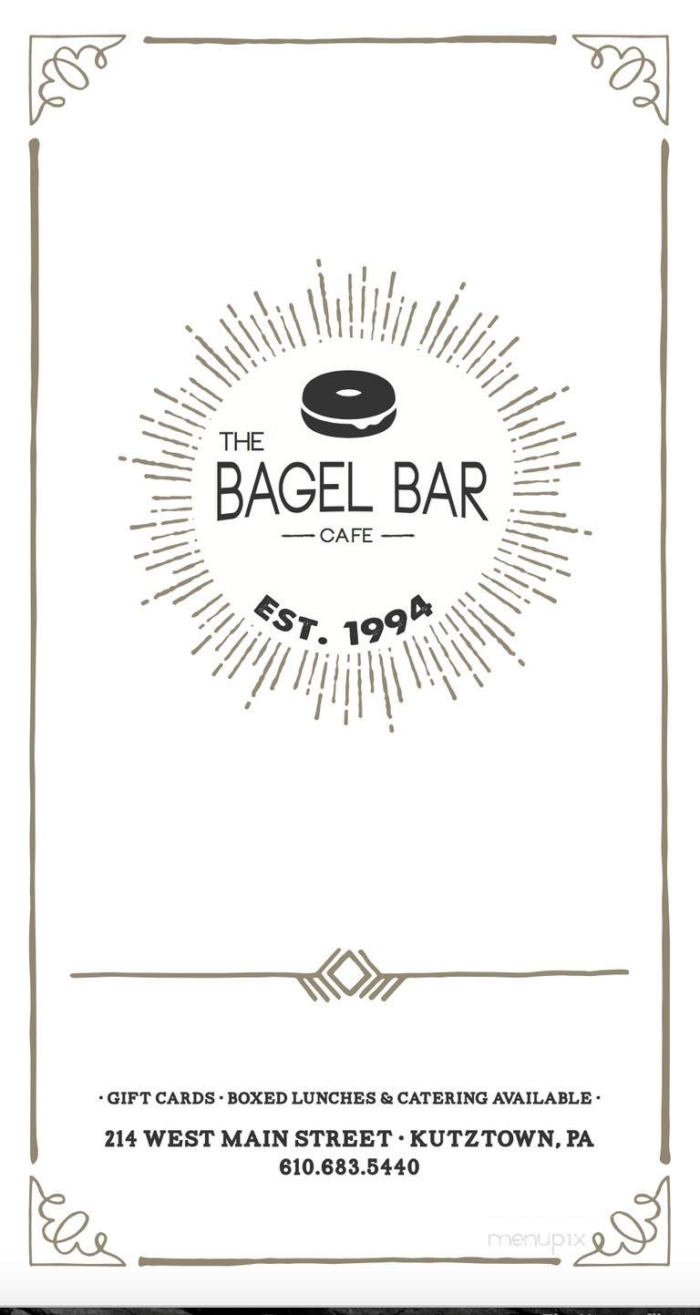 The Bagel Bar Cafe - Kutztown, PA menu_pic