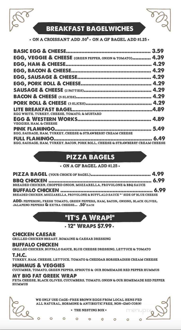 The Bagel Bar Cafe - Kutztown, PA menu_pic