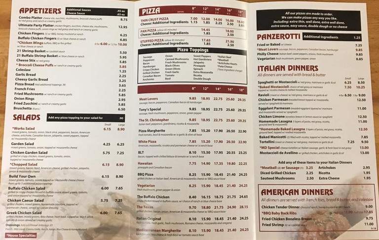 Michael Anthonys - Villa Park, IL menu_pic