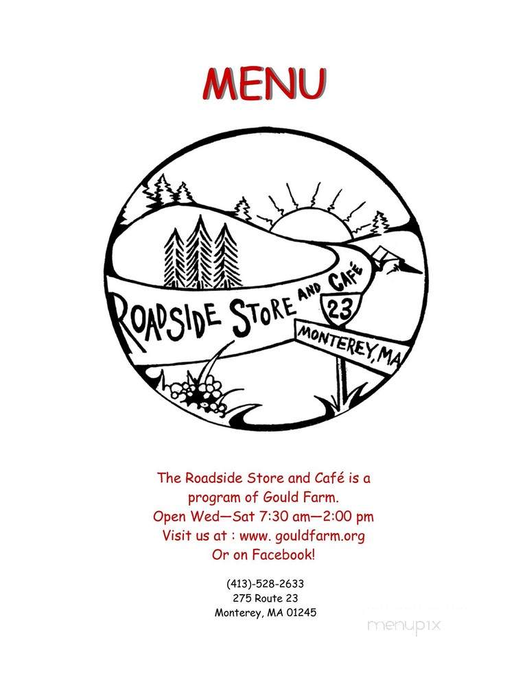 Roadside Store - Great Barrington, MA menu_pic