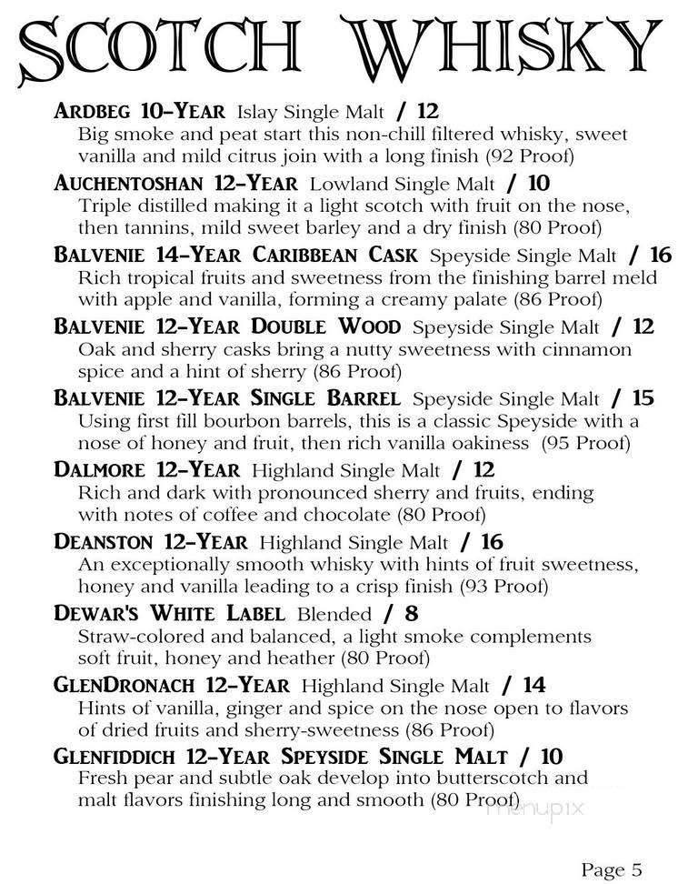 House of Guinness - Waukesha, WI menu_pic