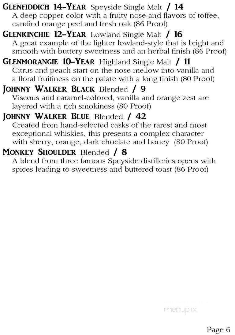 House of Guinness - Waukesha, WI menu_pic