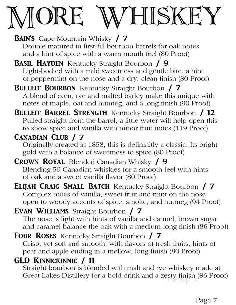 House of Guinness - Waukesha, WI menu_pic