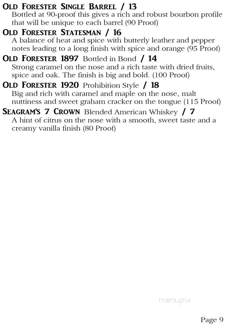 House of Guinness - Waukesha, WI menu_pic
