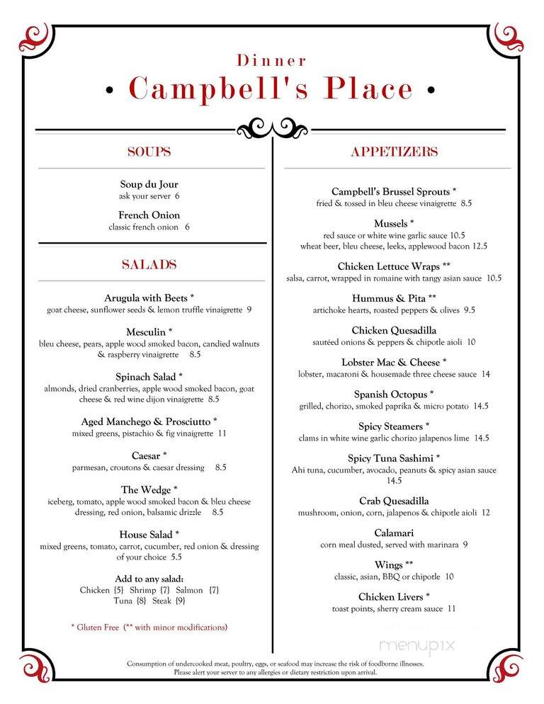 Campbell's Place - Philadelphia, PA menu_pic