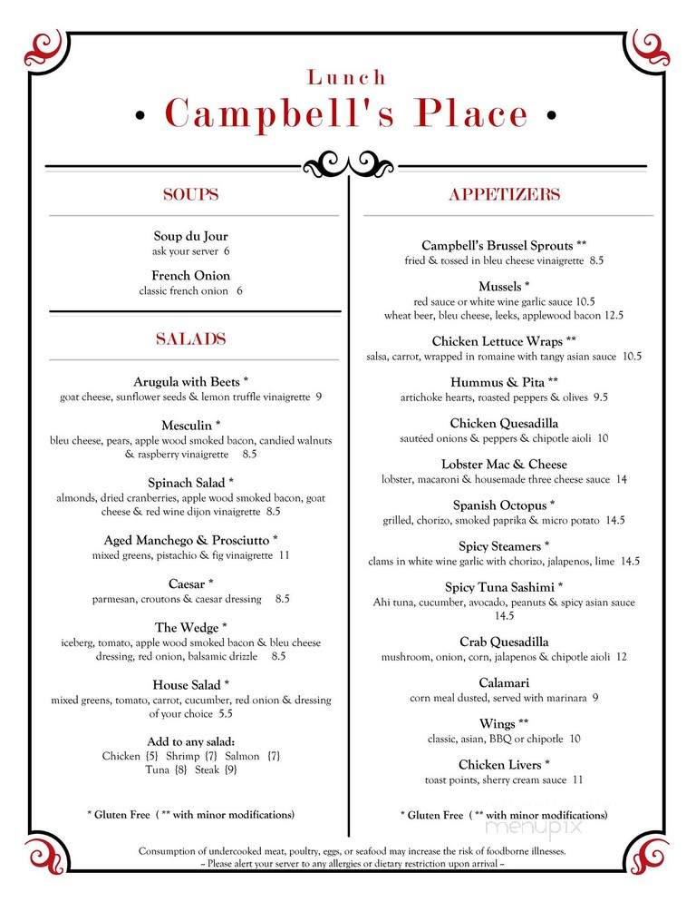 Campbell's Place - Philadelphia, PA menu_pic