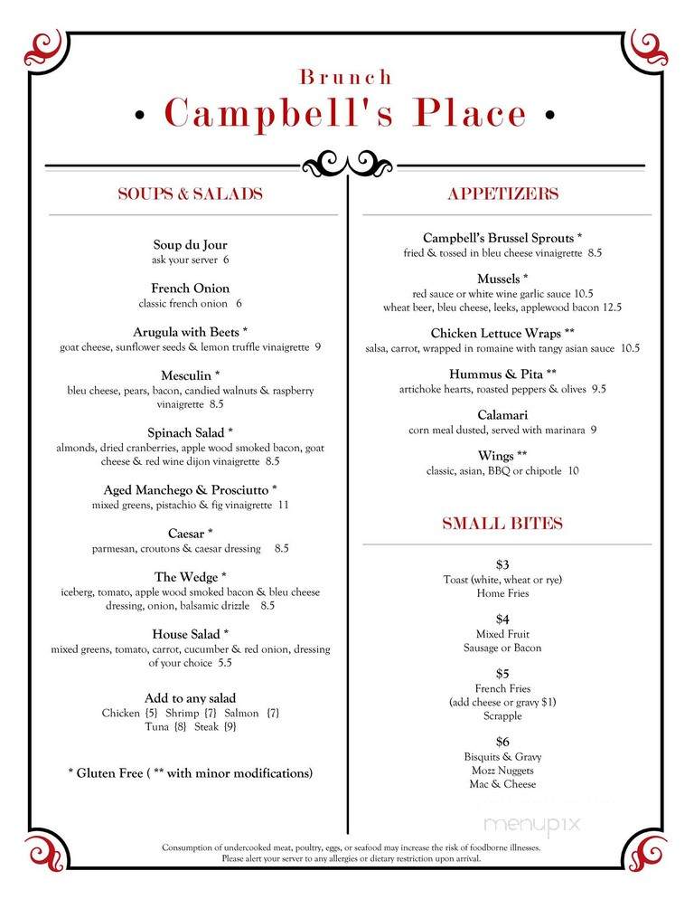 Campbell's Place - Philadelphia, PA menu_pic