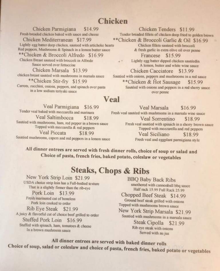 Parthenon - Agawam, MA menu_pic