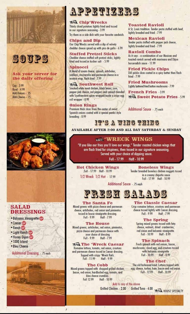 Trainwreck Saloon - Rock Hill - Rock Hill, MO menu_pic
