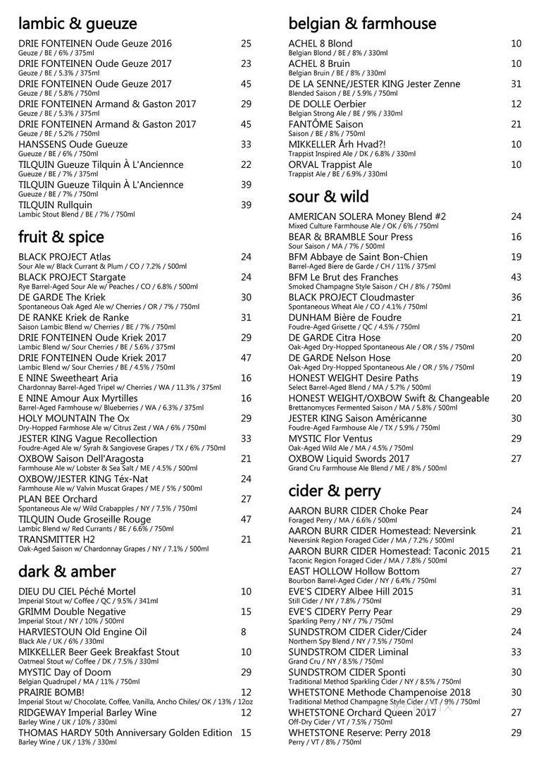 The Dirty Truth - Northampton, MA menu_pic