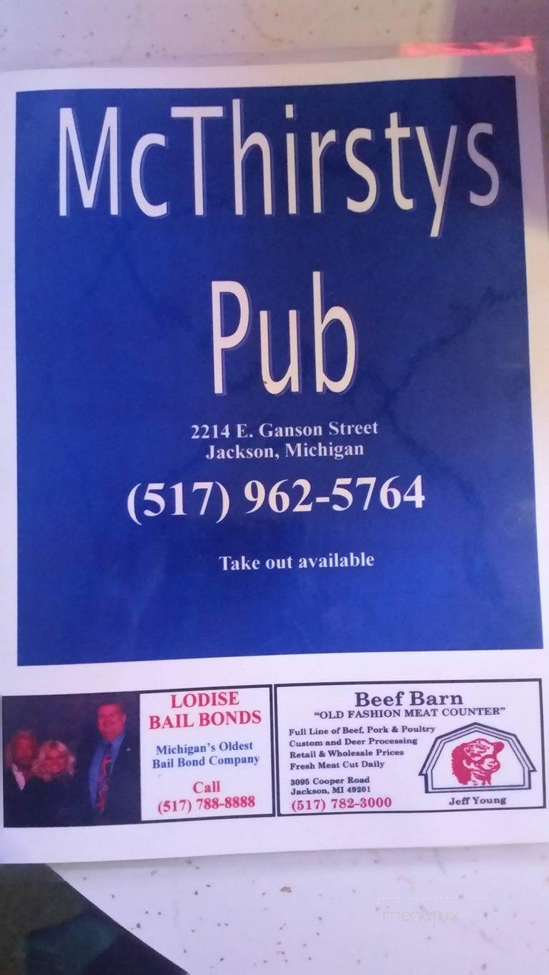 Mc Thirsty's Pub & Grub Incorporated - Jackson, MI