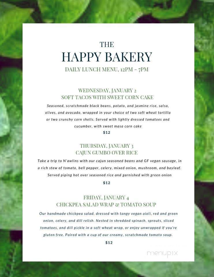 Happy Bakery - Alhambra, CA menu_pic