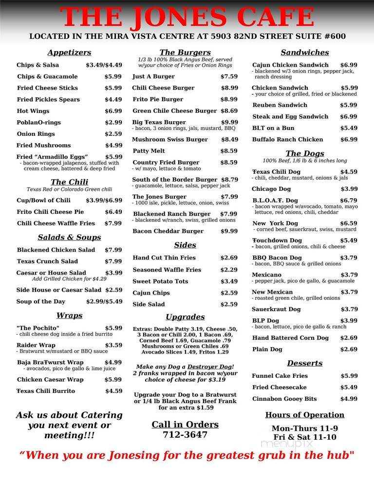 Chili Dog Cafe - Lubbock, TX menu_pic