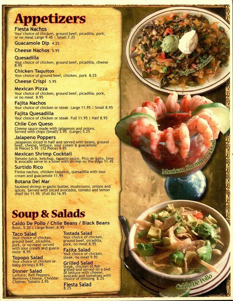 Fiesta Mexicana - La Crosse, WI menu_pic