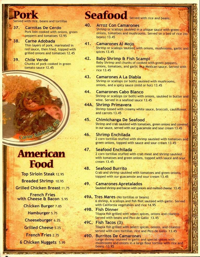 Fiesta Mexicana - La Crosse, WI menu_pic