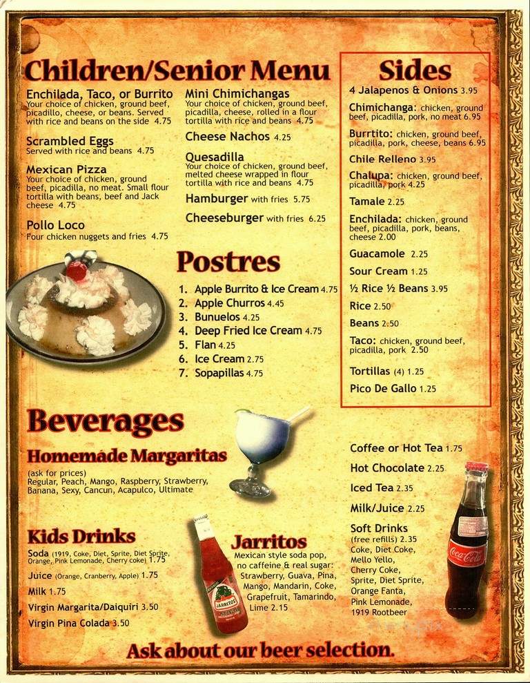 Fiesta Mexicana - La Crosse, WI menu_pic