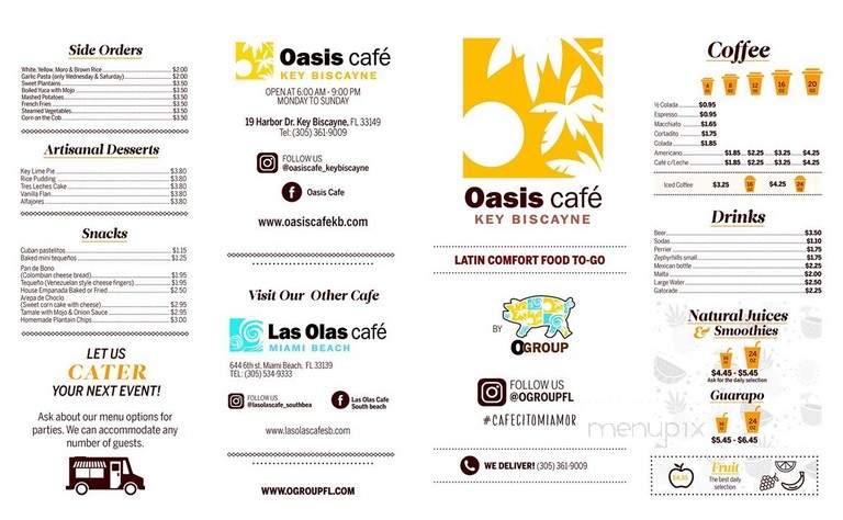 Oasis Cafe - Miami, FL menu_pic