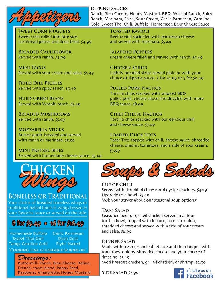 Wood Duck - Carlinville, IL menu_pic