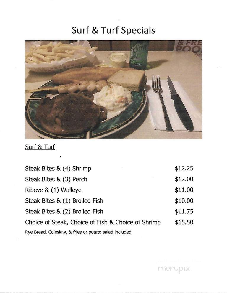 Kangaroo K's - Marion, WI menu_pic