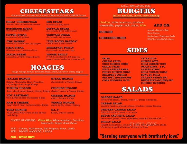 Phillies - San Francisco, CA menu_pic