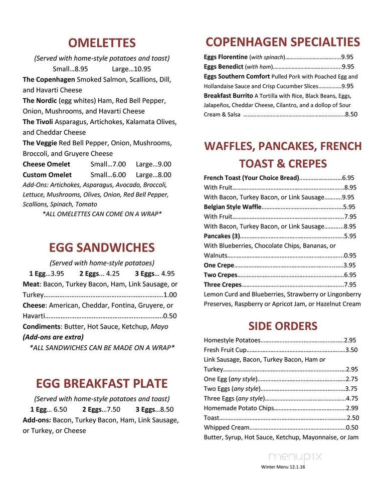 Copenhagen Bakery - Northport, NY menu_pic