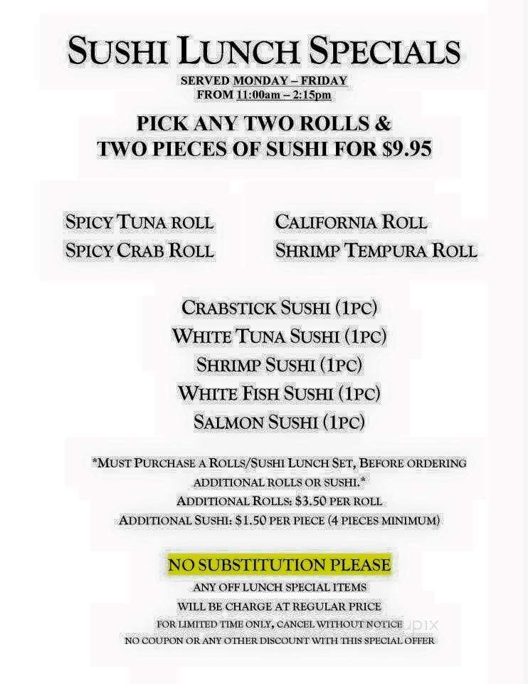 Kyoto Japanese Steak House - Rockwall, TX menu_pic