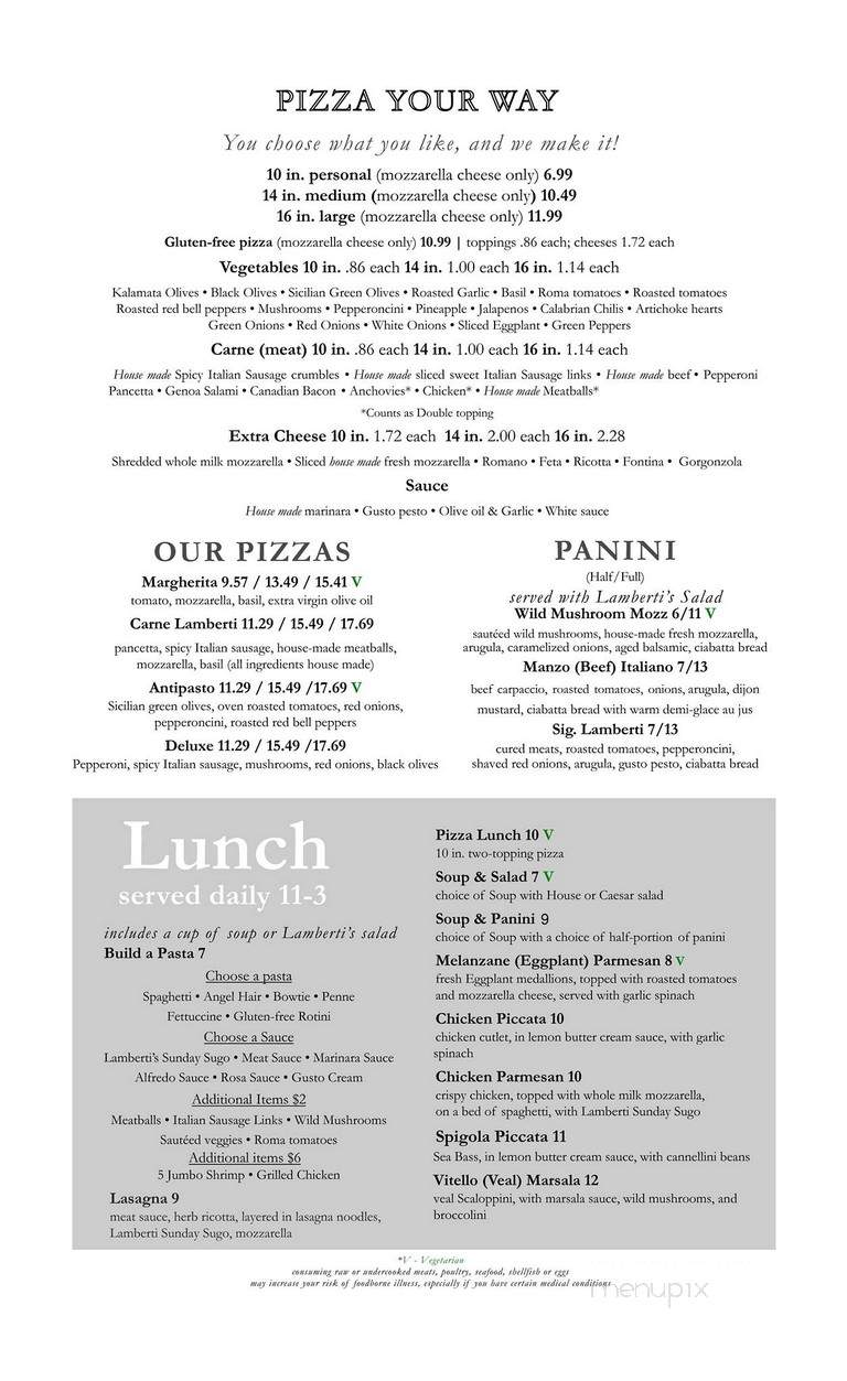 i Fratelli Pizza Ristorante and Wine Bar - Dallas, TX menu_pic
