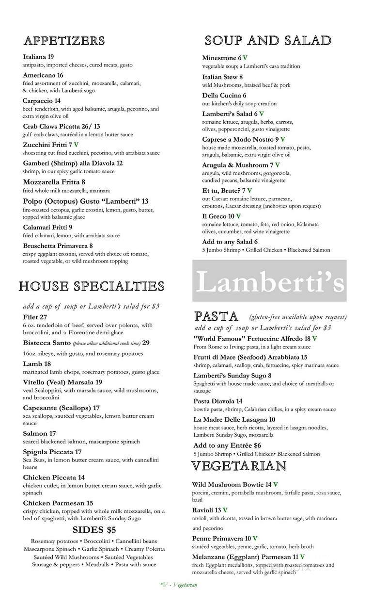 i Fratelli Pizza Ristorante and Wine Bar - Dallas, TX menu_pic