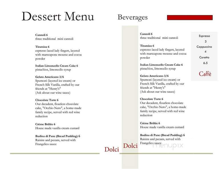 i Fratelli Pizza Ristorante and Wine Bar - Dallas, TX menu_pic