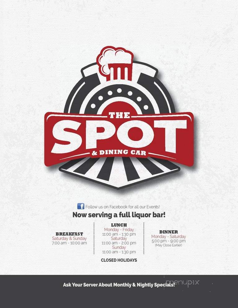 Spot - Herington, KS menu_pic