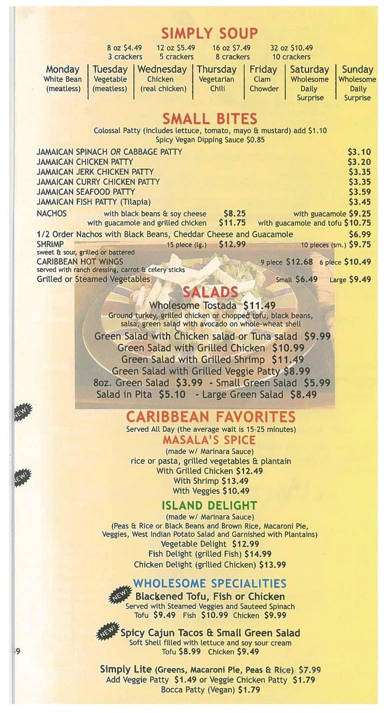 Simply Wholesome - Los Angeles, CA menu_pic
