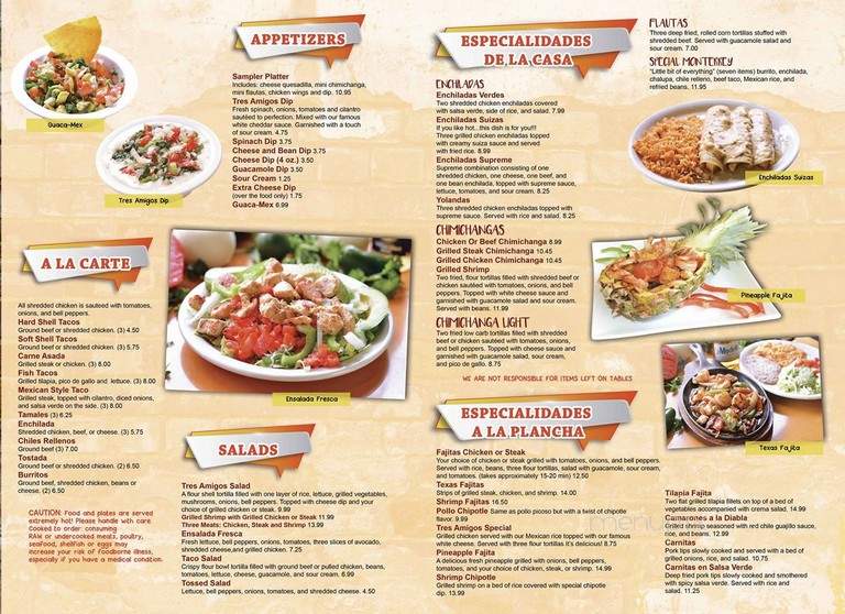 Tres Amigos Mexican Restaurant - Ringgold, GA menu_pic