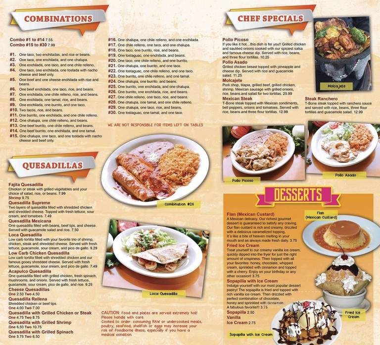Tres Amigos Mexican Restaurant - Ringgold, GA menu_pic