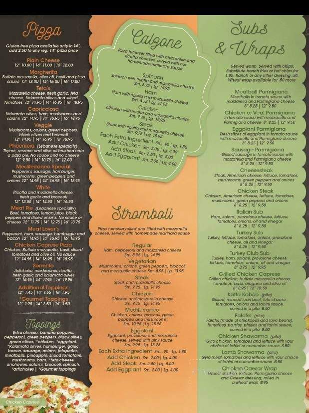 Mediterraneo - Greensboro, NC menu_pic