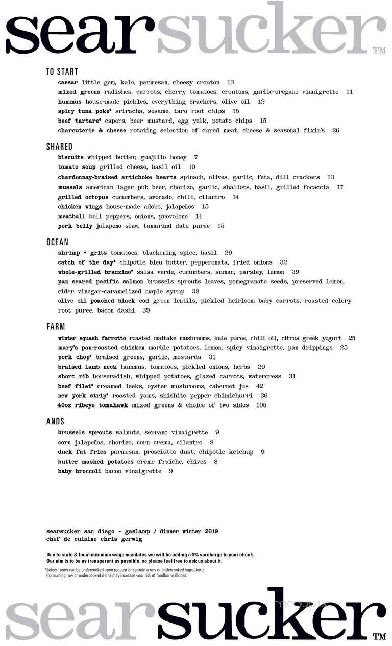 Searsucker - San Diego, CA menu_pic